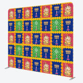 Aperturee - Aperturee Red Blue Green Plaid Happy Diwali Pillow Case Backdrop